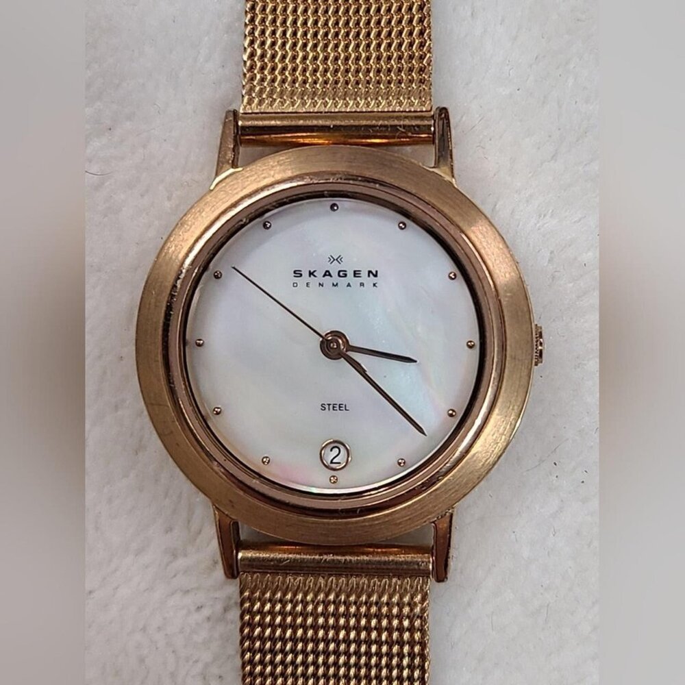 Skagen | Mesh Rose Gold  Stainless Steel Watch | Needs New Battery, Great Cond.